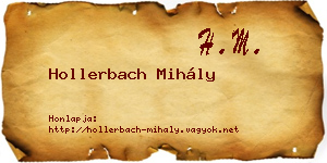Hollerbach Mihály névjegykártya
