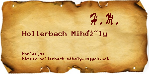 Hollerbach Mihály névjegykártya